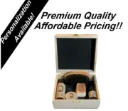 Grooming Box Set Includes: Beard Oil, Beard Balm, Beard Wash, Soap, Wood Brush