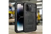 Apple iPhone 14 Pro RedPepper Rugged Metal Heavy Duty Waterproof Cover, Glass Screen Protector
