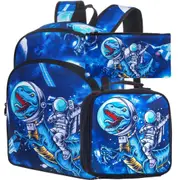 3 Piece Boys Backpack Set 16 Dinosaur Bookbag Lunch Box Elementary School Bag