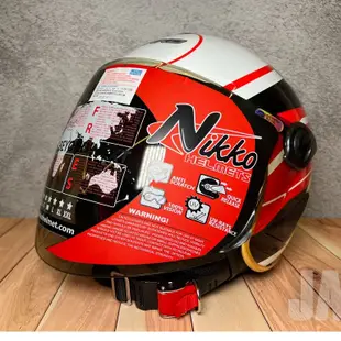 Nikko N-552 3 夢幻Cartoon系列 米奇紅 雙鏡片 安全帽