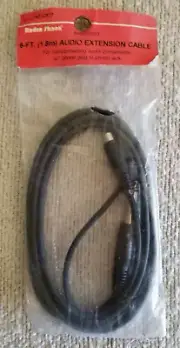 2 radio shack 42-2377 6ft. (1.8m) 1/4" phone plug to phono jack Sheilded NEW