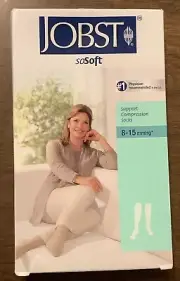 Jobst SoSoft 8-15 mmHg Knee High Support Compression Socks Sand Large 9.5-11 NIP