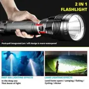 Powerful 200000LM P70.2 LED Diving Flashlight Dive Torch+ 26650