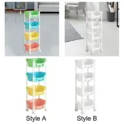 4 Tier Utility Cart 4 Tier Trolley Rack Bathroom Organizer Cart for Bathroom