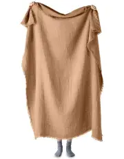 [Linen House] Maya Throw in Nutmeg