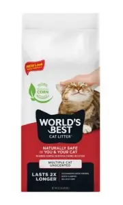 Multiple Cat Unscented 32-Pounds - Natural Ingredients Quick Clumping Flushab...
