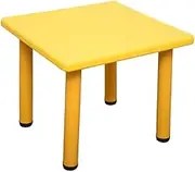 60x60cm Kid's Adjustable Square Table Desk Yellow
