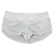 New Lululemon Size 8 Speed Up LR Low Rise Shorts 2.5” Lined WHT White