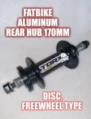 Fat bike rear hub 170mm 28 Hole 3/8" aluminum freewheel, disc type.