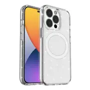 ZUSLAB iPhone 14 Pro Max Case MagSafe Magnetic Glitter Shockproof Translucent Protective Military Grade Protection Cover for Apple (2022) - Stardust