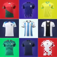 在飛比找ETMall東森購物網優惠-2022世界杯球衣阿根廷巴西隊葡萄牙法國德國隊足球服套裝男單