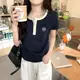 65399 夏季百搭純棉短袖女T恤上衣