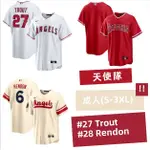 MLB ANGELS 棒球衣 比賽服 棒球訓練服 成人/兒童 NO.27 MIKE TROUT 天使隊