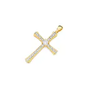 9ct Gold Diamond Cross Pendant