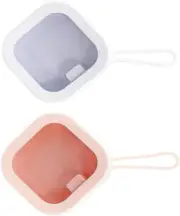 2Pcs Portable Hair Tie Storage Box Hair Tie Holder Stackable Travel Storage Box