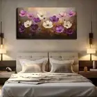 Vibrant Pink and White Lotus Wall Art Canvas Office Home Room Framed 120x60cm