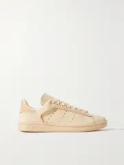 [adidas Originals] adidas Originals - Stan Smith Lux Suede-trimmed Leather Sneakers - Beige - UK 4 UK 4 Neutrals