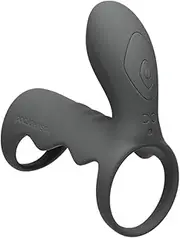 OptiMALE Vibrating Cock Cage with Wireless Remote, Grey, 308 g