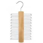 QUEENWAY Wood Tie Rack HolderTie and Belt HangerCloset Organizer and Storage