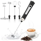 Rechargeable Milk Frother with Stand,Handheld Electric Foam Maker, Waterproof...