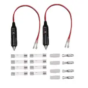 2X DC 12V Fused LED Light Car Cigarette Lighter Male Plug Adapter with Leads