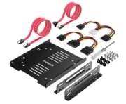 Inateck SSD Mounting Bracket 2.5 to 3.5 Adapter w SATA Cables & SATA Power Cable