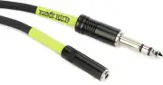 Ernie Ball P06423 1/4-inch TRS Male to 3.5mm TRS Female Headphone Extension