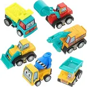 Children Pull Back Car Toys 6pcs Mini Pull Back Cars Set for Birthday Parties