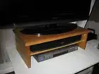 Danish Oil "Triple Tier" TV Riser - Solid/Assembled/Strong By Syracuse TV Risers