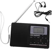 Homoyoyo Full Band Stereo Radio Digital Clock No Battery Needed for Travel and Outdoor Activities