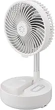 SOULONG Portable Table Fan, Adjustable Height and Foldable, Silent Stand Fan with Remote Control, 4 Adjustable Speeds, 7200 MAh Battery