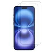 2 Pack MEZON iPhone 16 (6.1") Clear Tempered Glass Screen Protectors
