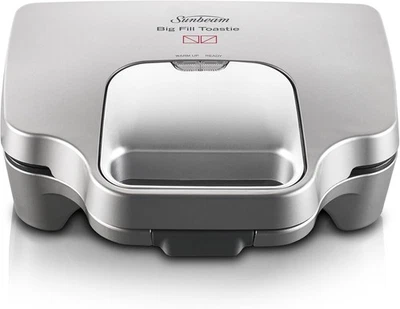 Sunbeam GR6250 Big Fill Toastie Maker 2 Up Sandwich Toaster Non-Stick Plates