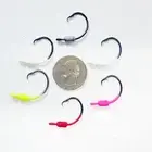 3/0 - 1/32 oz WEIGHTED CIRCLE HOOK JIGS 3/0 Mustad Hook (25 Pack) 6 Colors