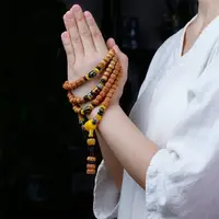 在飛比找樂天市場購物網優惠-陳籽星月菩提子手串金剛108顆佛珠項鏈藏式尼泊爾配飾天珠文玩