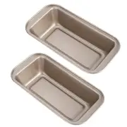 Gold)Rectangle Loaf Pan Bread Cake Mold Carbon Steel Nonstick Loaf