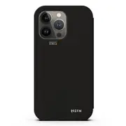 [EFCMIAE193SMB] Miami Leather Wallet Case Armour with D3O for iPhone 13 Pro Max, Smoke Black