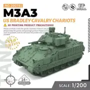 SSMODEL 791 V2.0 1/200 Military Model Kit US M3A3 Bradley Cavalry Chariots