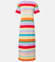 [Rixo] Rixo Duster striped maxi dress AU 14 multicoloured