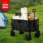 Foldable Camping Trolley Cart 240L Heavy Duty Collapsible Wagon Large Utility Be