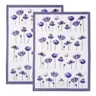 2pc Ashdene Purple Poppies Kitchen Tea Towel Set Australian War Memorial Edition