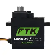 PTK 7465W MG 25T Aluminum Gear 180° 9g Digital Waterproof RC Servo for Robot Fixed Wing Car and Aircraft Model