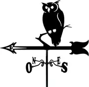 Wind vanes, Outdoor Garden Metal Weather Vane, Elephant Stainless Steel Weathervane for Roof Yard Decoration Hollow Carved Design Wind Direction Indicator Kit