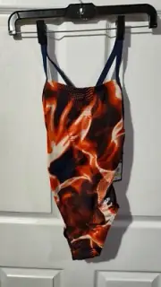 SPEEDO Flash Time Flyback 414 One Piece Swim Suit 577810504 Women's Size 30