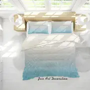 3D White Beach Sea Quilt Cover Set Bedding Set Pillowcases 31
