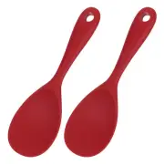2 Pack Rice Spoon Silicone Rice Paddle Rice Spatula Rice Paddle, Red