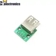 USB Female Port Connector Breakout Board 5V Power 2.54mm Header for Arduino A3GS