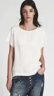 NWT Free PeopOne Teaspoon Luxe Collection Victorious Split Back Top - XS - White