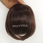 FadClassic Fringe Clip In On Bangs Straight Hair brown black WIG faux hair===