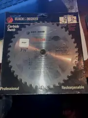 Black & Decker 7-1/4" Piranha Saw Blade # 73-757- 40 Carbide Teeth Resharpenable